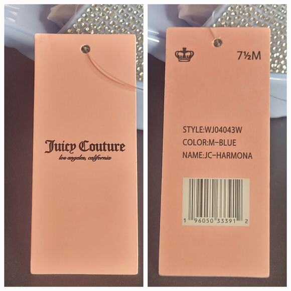 Juicy Couture Harmona Periwinkle Blue Platform Sandals Sz 7.5 Easter Spring NWB - Picture 4 of 8